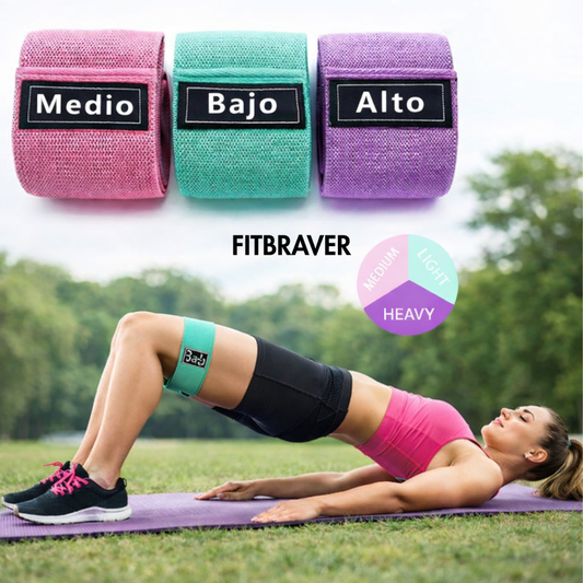 Set 3 Bandas Resistencia Ejercicio Bandas Elastica Tela Hip