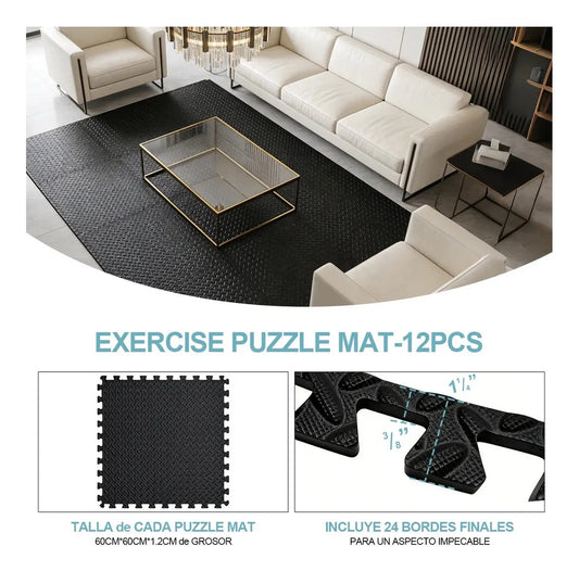 Pack 6 Unidad Piso Deportivo Goma Eva Alfombra Tatami 60x60