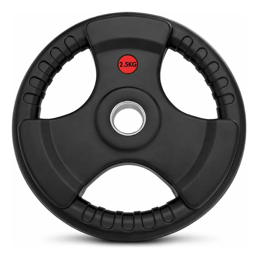 Disco Olímpico Grip 2.5kg Con Asas Recubierto En Goma