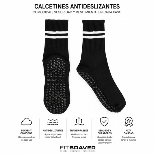 12 Pares de Calcetines Largos Yoga Pilates