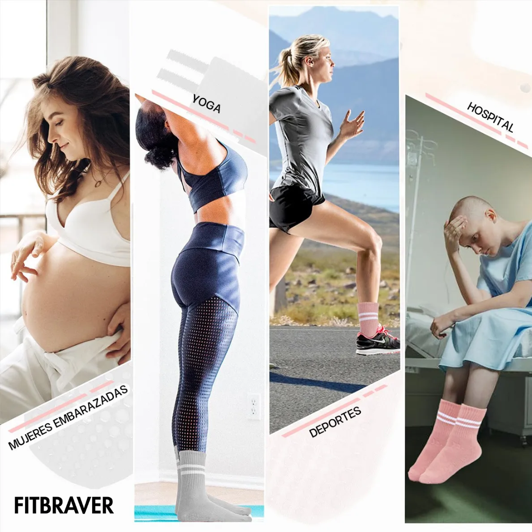 12 Pares de Calcetines Largos Yoga Pilates