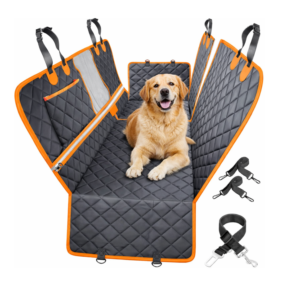 Cubre Asiento Impermeable Auto Funda Petsbrand Negra Tela Resistente