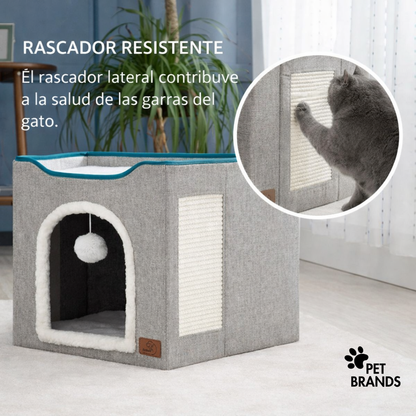 Cómoda Cama Para Gatos Plegable Petbrand Acogedora