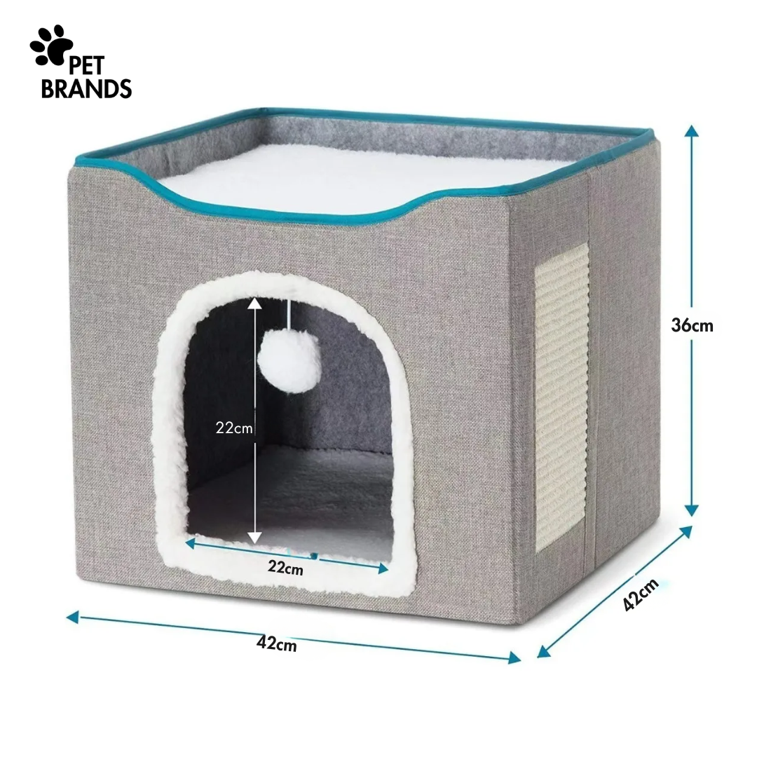 Cómoda Cama Para Gatos Plegable Petbrand Acogedora