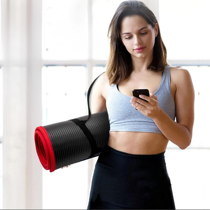 Mat Yoga Grueso 10mm Cómodo Antideslizante Nbr 183x61cm Fit