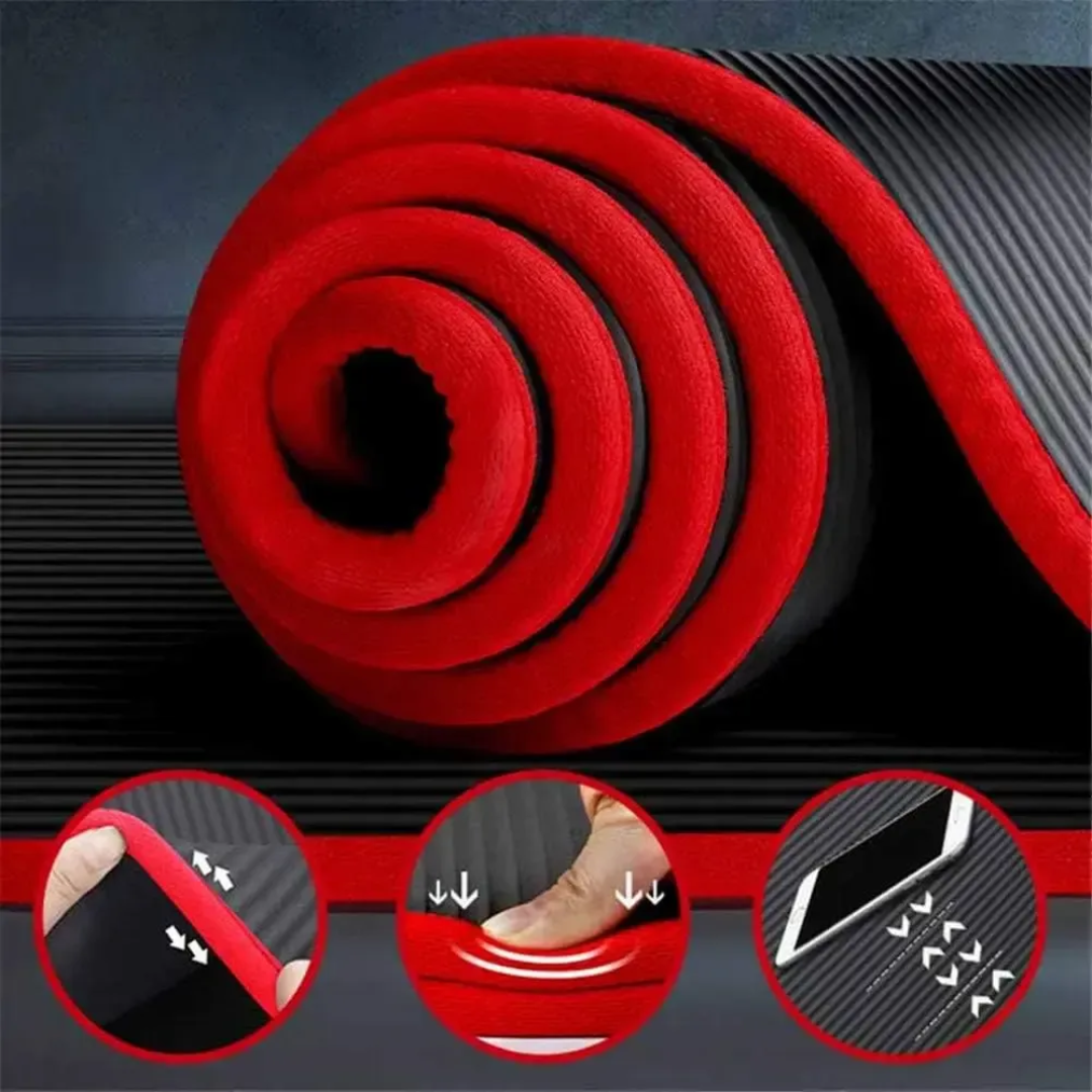 Mat Yoga Grueso 10mm Cómodo Antideslizante Nbr 183x61cm Fit