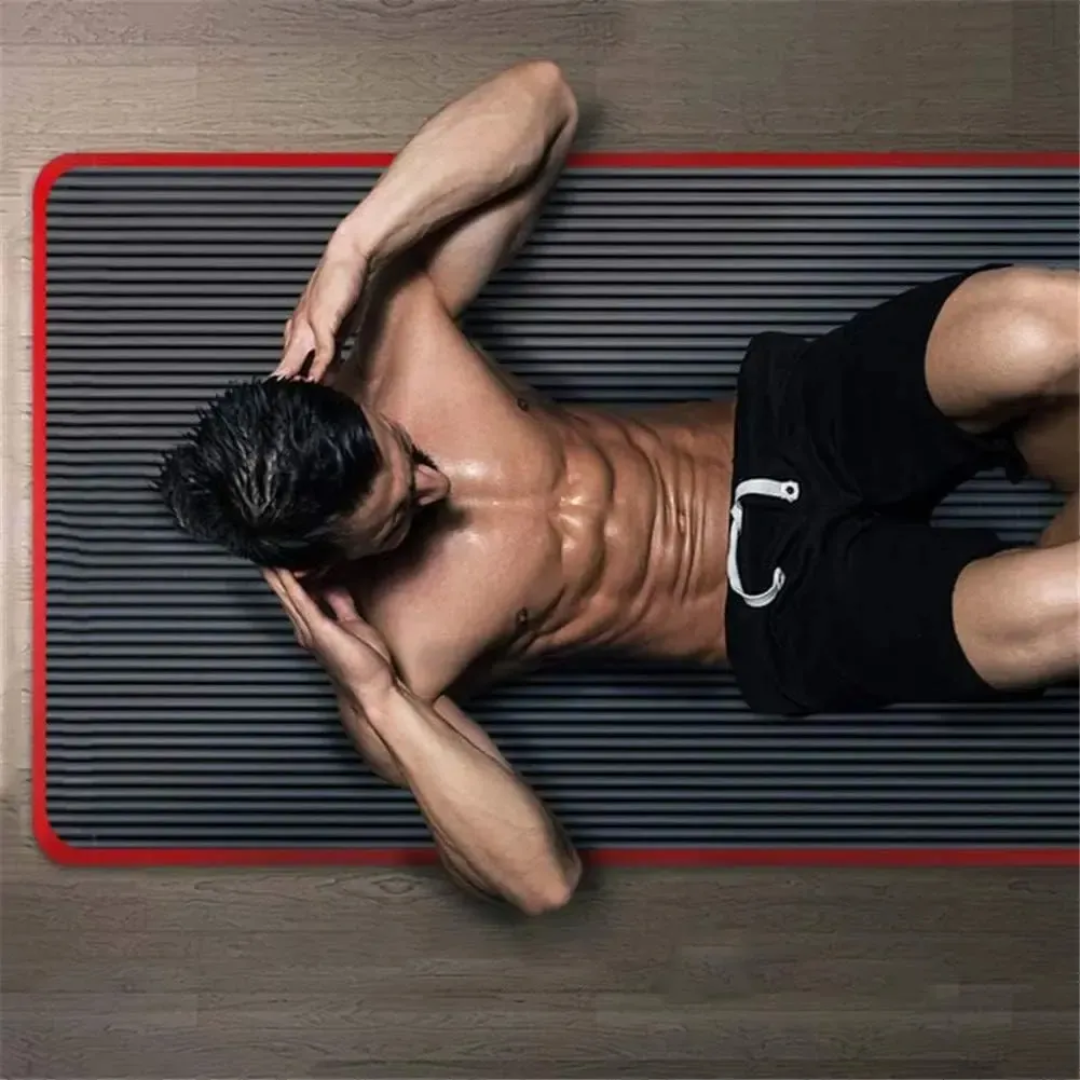 Mat Yoga Grueso 10mm Cómodo Antideslizante Nbr 183x61cm Fit