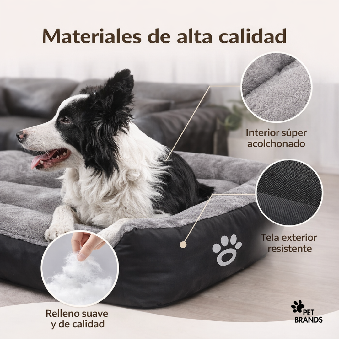 Cómoda Cama Para Perro M 56x72 Colchon Anti Estres Petbrands
