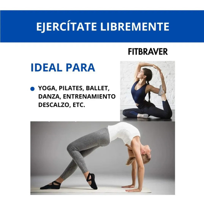 Set 6 Calcetines Antideslizantes Algodón Yoga Pilates Casa