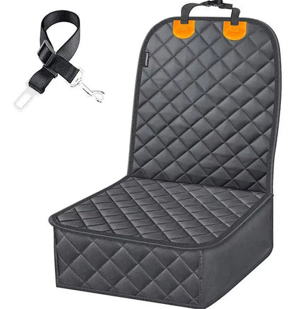 Funda Impermeable Asiento Auto Mascotas Con Cinturon Negro