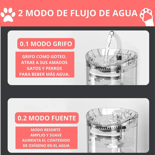 Bebedero Dispensador Agua Automatico Gatos Perros Con Sensor