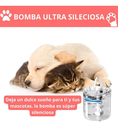 Bebedero Dispensador Agua Automatico Gatos Perros Con Sensor