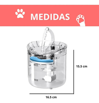 Bebedero Dispensador Agua Automatico Gatos Perros Con Sensor