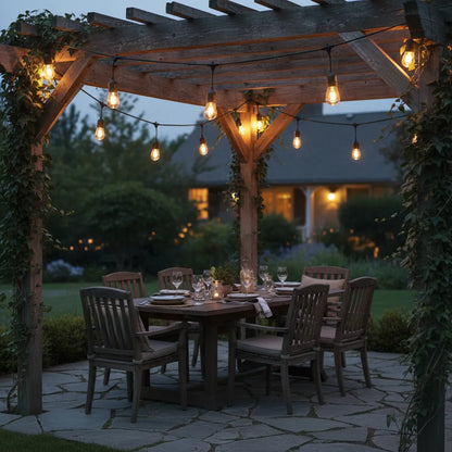 Guirnalda Exterior Unible 10 Metros 10 Ampolletas Enchufable