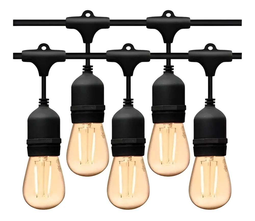 Guirnalda Exterior Unible 10 Metros 10 Ampolletas Enchufable