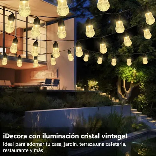 Guirnalda Exterior Unible 10 Metros 10 Ampolletas Enchufable