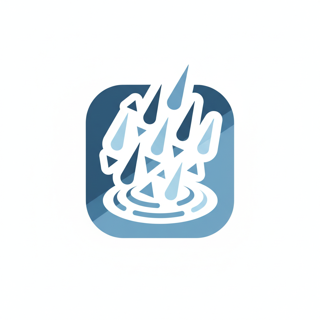 Logo que de referencia a lluvia, sin texto 