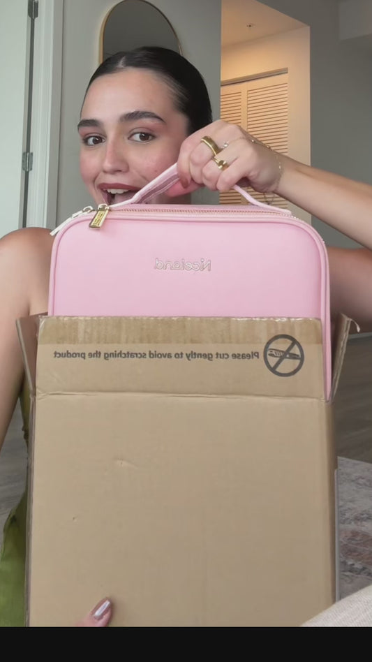 Cosmetiquero Con Espejo Organizador Led Impermeable Maquillaje